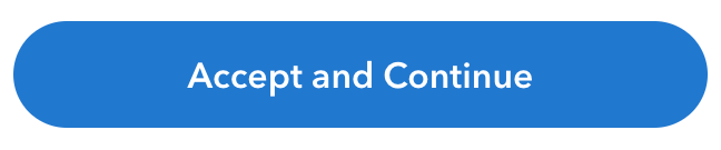 The accept and continue button used to accept our terms of service and privacy statement